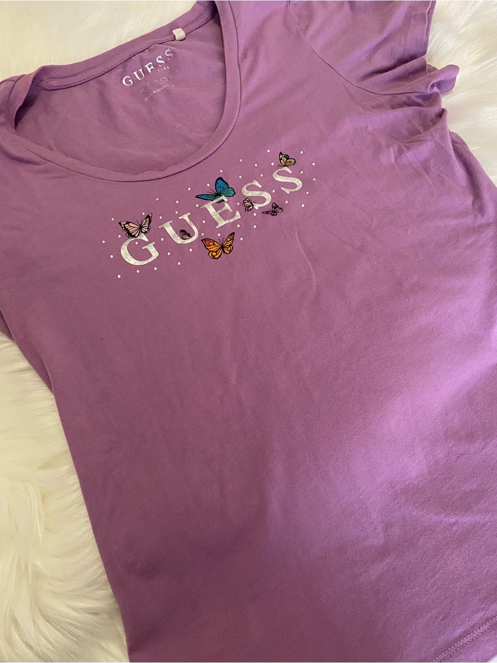 Guess-butterflies and sparkle tee